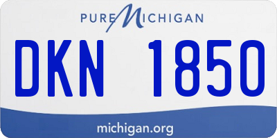 MI license plate DKN1850