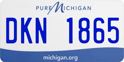 MI license plate DKN1865