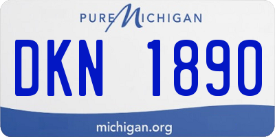 MI license plate DKN1890