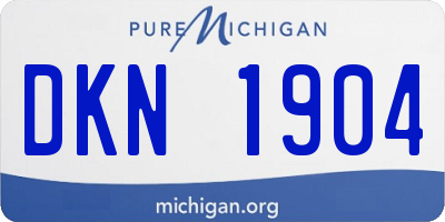 MI license plate DKN1904