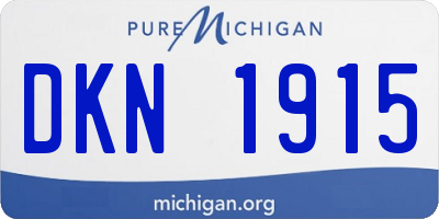 MI license plate DKN1915