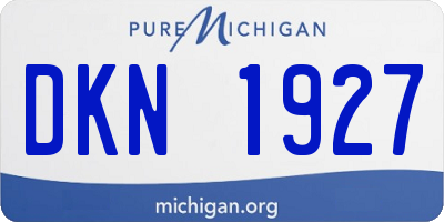MI license plate DKN1927