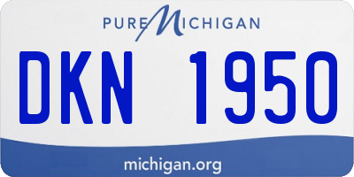 MI license plate DKN1950