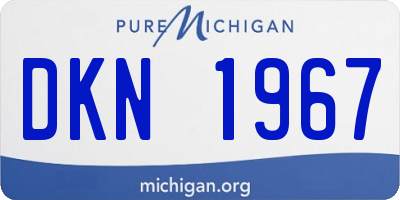 MI license plate DKN1967