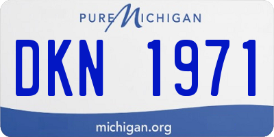 MI license plate DKN1971