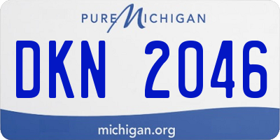 MI license plate DKN2046