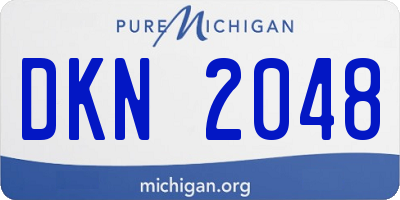 MI license plate DKN2048