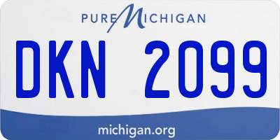MI license plate DKN2099
