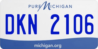 MI license plate DKN2106