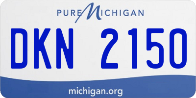 MI license plate DKN2150