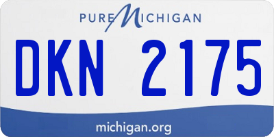 MI license plate DKN2175
