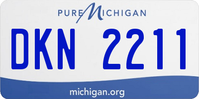 MI license plate DKN2211