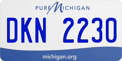MI license plate DKN2230