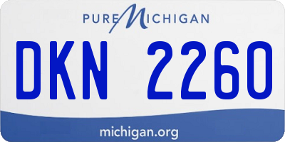 MI license plate DKN2260