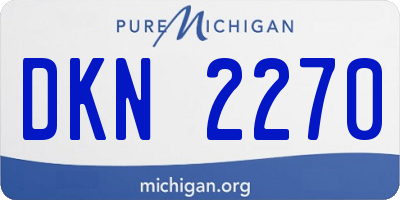 MI license plate DKN2270