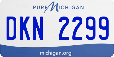 MI license plate DKN2299