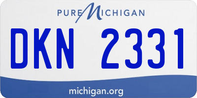 MI license plate DKN2331