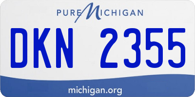 MI license plate DKN2355