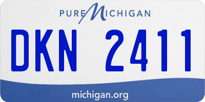 MI license plate DKN2411