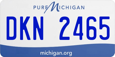 MI license plate DKN2465