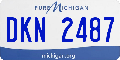 MI license plate DKN2487