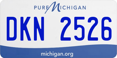 MI license plate DKN2526