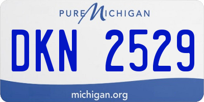MI license plate DKN2529
