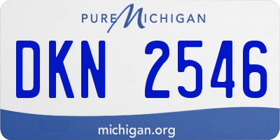 MI license plate DKN2546