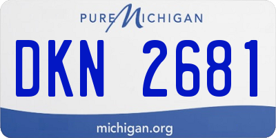 MI license plate DKN2681