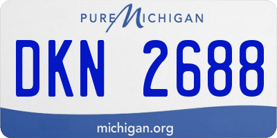 MI license plate DKN2688