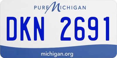 MI license plate DKN2691