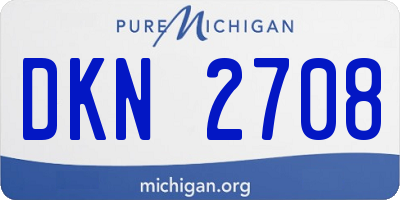 MI license plate DKN2708