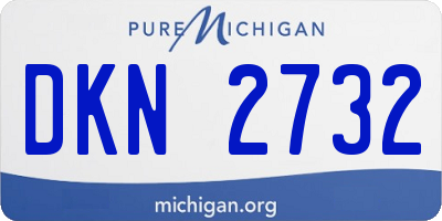 MI license plate DKN2732