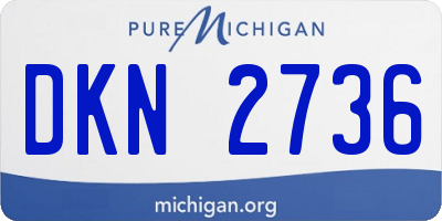 MI license plate DKN2736