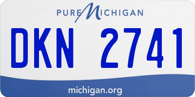 MI license plate DKN2741