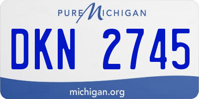 MI license plate DKN2745