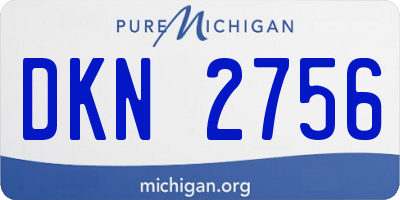 MI license plate DKN2756