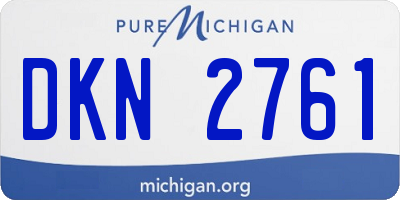 MI license plate DKN2761