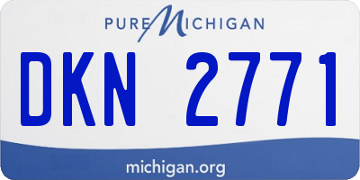 MI license plate DKN2771