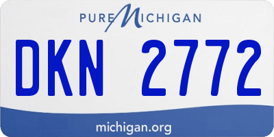 MI license plate DKN2772
