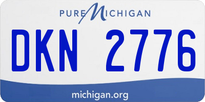 MI license plate DKN2776