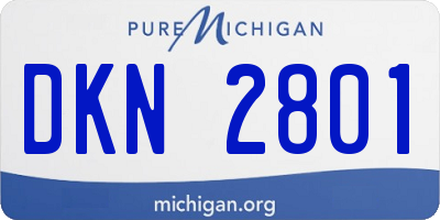 MI license plate DKN2801