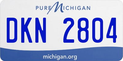 MI license plate DKN2804