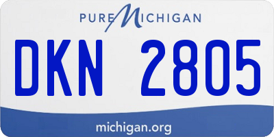 MI license plate DKN2805