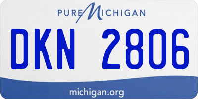 MI license plate DKN2806