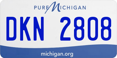 MI license plate DKN2808
