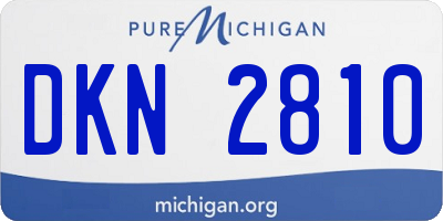 MI license plate DKN2810