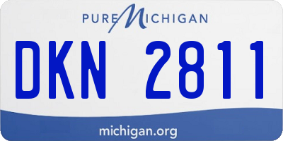 MI license plate DKN2811