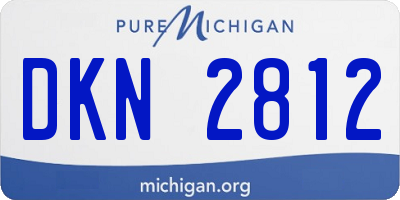 MI license plate DKN2812