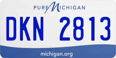 MI license plate DKN2813